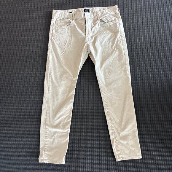 J.Crew 484 Slim-Fit 5-Pocket Stretch Chino Pants, Light Beige/Tan (33W 30L) - Picture 1 of 7